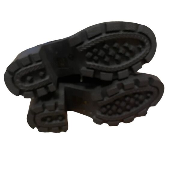 Azalea Wang Black Patent Leather Lace Up Heeled Boots Booties 8.5 NEW - Picture 3 of 6